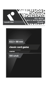 Ilustracja Koszulki na karty Rebel (63,5x88 mm) "Classic Card Game" 100 sztuk Czarne