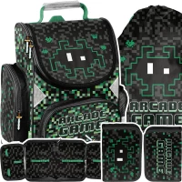 Ilustracja produktu Paso Zestaw Szkolny 3el. Arcade Game Tornister PP24MC-525 + Piórnik PP24MC-P001BW + Worek PP24MC-712