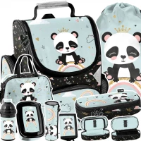 Ilustracja produktu Paso Zestaw Szkolny 8el. Panda Tornister PP24PN-525 + Piórnik PP24PN-013 + Worek PP24PN-712 + Torba PP24PN-074