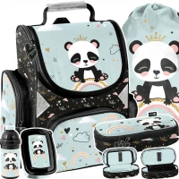 Ilustracja produktu Paso Zestaw Szkolny 5el. Panda Tornister PP24PN-525 + Piórnik PP24PN-013 + Worek PP24PN-712