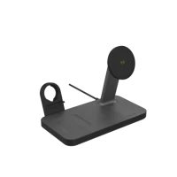 Ilustracja produktu Mophie Snap+ 3w1 wireless charging stand - stojąca ładowarka bezprzewodowa do trzech urządzeń kompatybilna z MagSafe 15W (black)