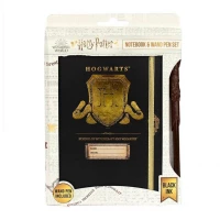 Ilustracja produktu Zestaw Prezentowy Harry Potter: Notatnik + Różdżka (długopis) - Tarcza Hogwartu