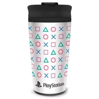 Ilustracja Kubek Termiczny (metalowy) Playstation - Shapes