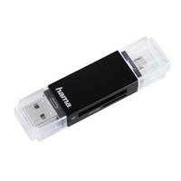 Ilustracja produktu Czytnik Kart Basic SD/MicroSD 2w1 USB/microUSB 2.0 Czarny Otg