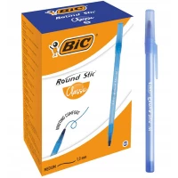 Ilustracja Bic Długopis ze Skuwką Round Stic Classic M 60 Sztuk Niebieski 256378