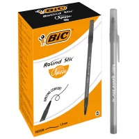 Ilustracja produktu Bic Długopis ze Skuwką Round Stic Classic M 60 Sztuk Czarny 256385