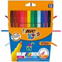 Ilustracja Bic Kids Flamastry Spieralne Visa 12 Sztuk 002758