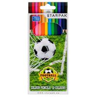 Ilustracja produktu Starpak Kredki Ołówkowe 12 Kolorów Football 276561