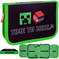 Ilustracja produktu Astra Minecraft Piórnik Pojedynczy Dwuklapkowy bez Wyposażenia Time to Mine