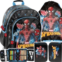 Ilustracja produktu Paso Zestaw Szkolny 3el. Spiderman Plecak SP22LL-090 + Piórnik SP22LL-001 + Worek SP22LL-712