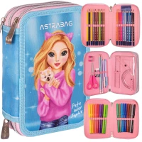 Ilustracja produktu AstraBag Piórnik Trzykomorowy z Wyposażeniem AC31 Top Teens Sofi 503022059