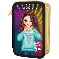 Ilustracja produktu AstraBag Piórnik Trzykomorowy z Wyposażeniem AC31 Top Teens Emi 503022061