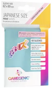 Ilustracja produktu Gamegenic: Japanese Size Prime Sleeves (62x89 mm) ) - Koszulki na Karty - Clear - 60 szt.