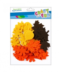 Ilustracja Craft With Fun Ozdoba Dekoracyjna samoprzylepne Filcowe Liście Kolorowe 463766