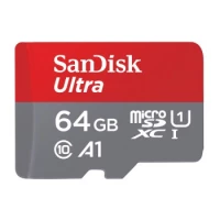 Ilustracja produktu SanDisk Ultra microSDXC 64GB + SD Adapter 140MB/s A1 Class 10 UHS-I