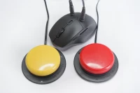 Ilustracja Zestaw do Bezprzewodowego Połączenia Urządzenia. Mysz Adaptowana + 2 Przyciski Jelly Bean Twist