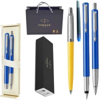 Ilustracja produktu  Parker Zestaw Niebieski Vector Pióro Długopis 2046838 + Długopis Żelowy Jotter Żółty 2140498 + Torebka + Pudełko