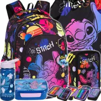 Ilustracja produktu CoolPack Prime Stitch Black Zestaw 5el Plecak F025886 + Piórnik F067886 + Worek F054886