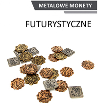 Ilustracja produktu Metalowe Monety - Futurystyczne (zestaw 24 monet)