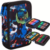 Ilustracja produktu CoolPack Jumper 2 Piórnik Dwukomorowy Z Wyposażeniem Football Blue D066336