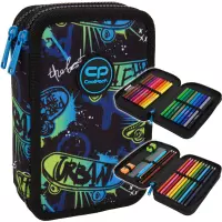 Ilustracja produktu CoolPack Jumper 2 Piórnik Dwukomorowy Z Wyposażeniem Skate Night F066930