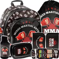 Ilustracja produktu Paso Zestaw Szkolny 5el. MMA Club Plecak  PP25BO-090 + Piórnik PP25BO-P001 + Worek PP25BO-712