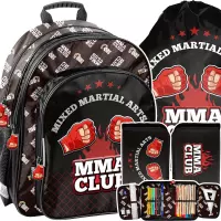 Ilustracja produktu Paso Zestaw Szkolny 3el. MMA Club Plecak  PP25BO-090 + Piórnik PP25BO-P001 + Worek PP25BO-712