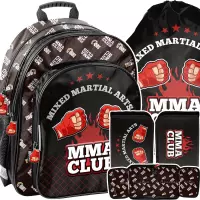 Ilustracja produktu Paso Zestaw Szkolny 3el. MMA Club Plecak PP25BO-090 + Piórnik PP25BO-P001BW + Worek PP25BO-712