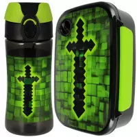 Ilustracja produktu Starpak Zestaw Śniadaniowy Pixel Gamei Bidon 558663 + Śniadaniówka 558656