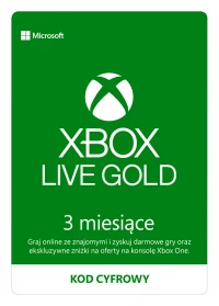 Ilustracja produktu Xbox Live Gold 3 miesiące (klucz XBOX LIVE)