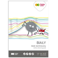 Ilustracja produktu Happy Color Blok Techniczny Biały A4 10 Kartek 170g 106415