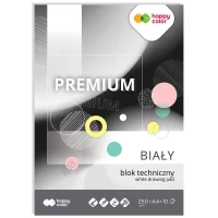 Ilustracja produktu Happy Color Blok Techniczny Premium Biały A4 10 Kartek 250g 106514