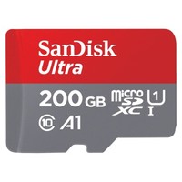 Ilustracja produktu SanDisk 200GB Ultra microSDXC + SD Adapter 120MB/s A1 Class 10 UHS-I