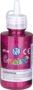 Ilustracja Astra Creativo Klej Brokatowy 60 ml 332114004 Różowy