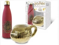 Ilustracja Zestaw Prezentowy Harry Potter: Kubek 3D Złoty Znicz + Butelka