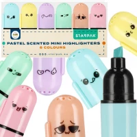 Ilustracja produktu Starpak Zakreślacz Mini Zapachowy Pastelowy 6 Kolorów 518460