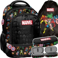 Ilustracja  Paso Zestaw Szkolny 3el. Marvel Avengers Plecak AV24JJ-260 + Piórnik AV24JJ-013 + Worek AV24JJ-712