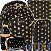 Ilustracja produktu AstraBag Zestaw Szkolny 5el Plecak AB330 Golden Teddy 502024089 + Worek 507024047 + Piórnik 503024053