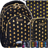Ilustracja produktu AstraBag Zestaw Szkolny 3el Plecak AB330 Golden Teddy 502024089 + Worek 507024047 + Piórnik 503024053