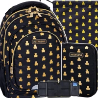 Ilustracja produktu AstraBag Zestaw Szkolny 3el Plecak AB330 Golden Teddy 502024089 + Worek 507024047 + Piórnik 503024052