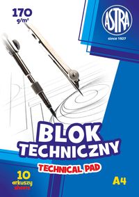 Ilustracja Astra Blok Techniczny A4 10 Arkuszy 170g 106119004