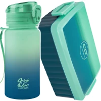 Ilustracja produktu Zestaw CoolPack Brisk Bidon Mini 400ml Gradient Blue Lagoon 56100CP + Śniadaniówka Z07690