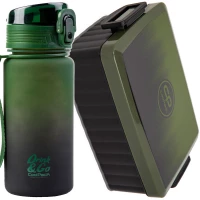 Ilustracja produktu Zestaw CoolPack Brisk Bidon Mini 400ml Gradient Grass 56285CP + Śniadaniówka Z07757