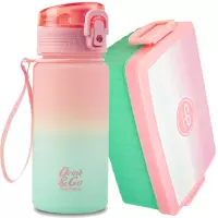 Ilustracja Zestaw CoolPack Brisk Bidon Mini 400ml Gradient Strawberry 55981CP + Śniadaniówka Z07754