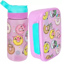 Ilustracja produktu CoolPack Bibby Bidon na napoje 420ml Happy Donuts Z08665 + Śniadaniówka Z18665