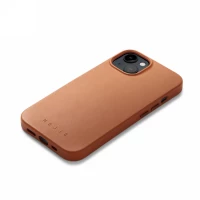 Ilustracja produktu Mujjo Full Leather Case - etui skórzane do iPhone 14 Plus kompatybilne z MagSafe (brązowe)