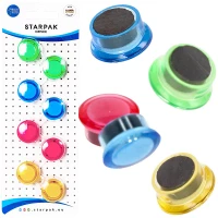 Ilustracja produktu STARPAK Magnesy Transparentne 22mm Mix 8szt 471017