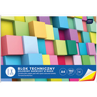 Ilustracja produktu Interdruk Blok Techniczny Kolorowy A4 10 kartek 160g 070029