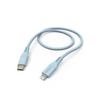 Ilustracja Hama Kabel Ładujący DATA "FLEXIBLE", USB-C - LIGHTNING 1,5m Silikon Niebieski
