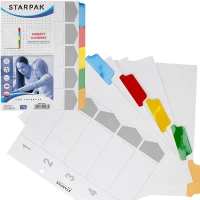 Ilustracja produktu  STARPAK Przekładki Do Segregatora Kartonowe Kolorowe A5 131561